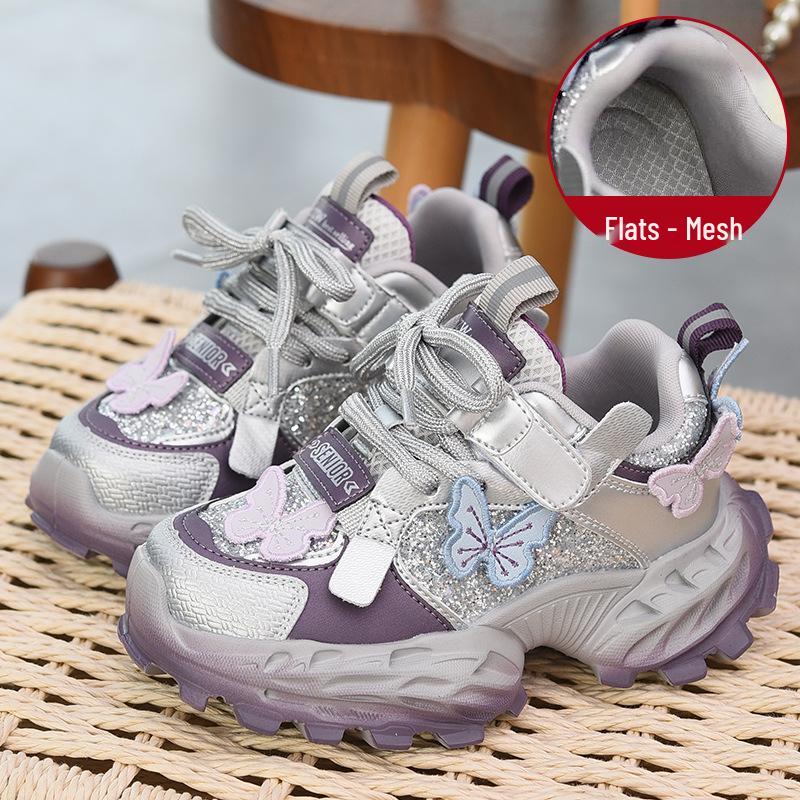 Girls  Bow Sports Shoes for Spring/Autumn 2026 Size 26, Inside Length 17.1cm