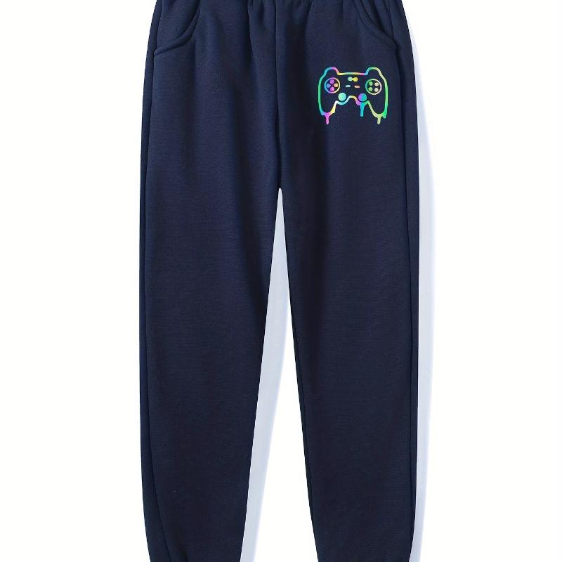 

[Cartoon Trousers] 3pcs Comfortable Cartoon Pattern Print Boy s Fashion Trousers | Sports Casual Sweatpants Underwear 4XL темно-синього кольору