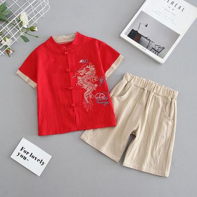 Boys Tang Suit Hanbok Summer Suit Suit Baby Retro Performance Clothes Children's Chinese Style Ancient Clothes Clothes