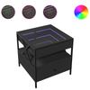 Stolik Kawowy Z Led Infinity, Czarny, 50X50X51 Cm