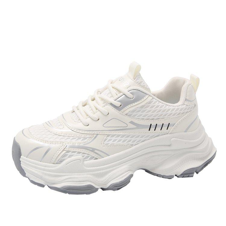 

Женская повседневная спортивная обувь, однотонная, ультралегкая, увеличивающая рост, кроссовки на платформе, женская обувь, удобная, повседневная, повседневная обувь 35