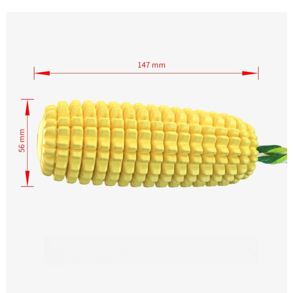 Corn Shaped Squeaky Dog Toothbrush Chew Toy Durable Teething Pet Supplies
