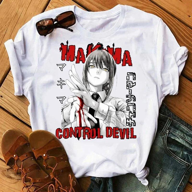 Japanese Anime Chainsaw Unisex Graphic Print T Shirt Unisex Unisex Fashion Casual Crew Neck Short Sleeve Plus Size Unisex T Shirt