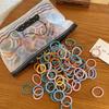 100Pcs/Lot Cute Girls Hair Accessories Rubber Hair Bands Fashion Colorful Elastic Hair Ties Rubber Bands Daily Festival Gifts