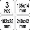 CROWBAR SCRAPERS SET 3 PCS YT-52863 YATO