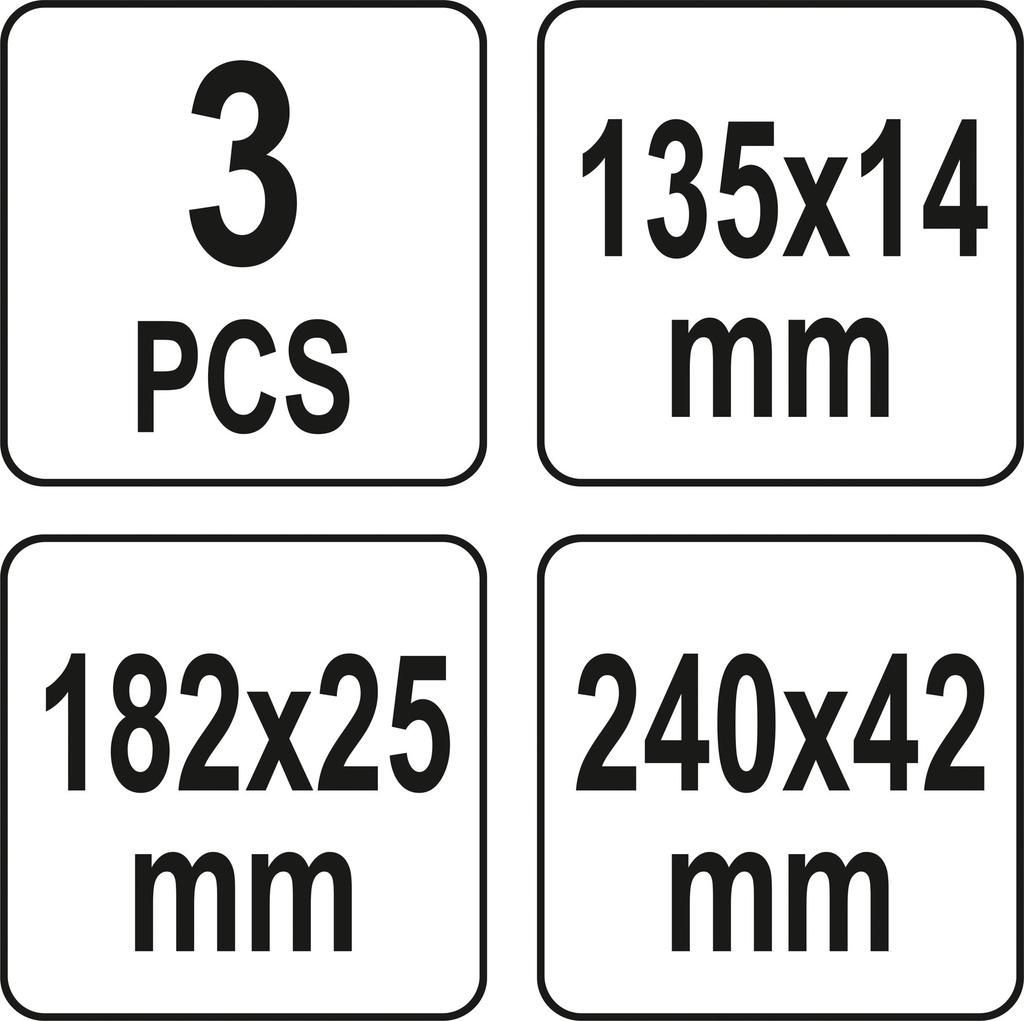 CROWBAR SCRAPERS SET 3 PCS YT-52863 YATO