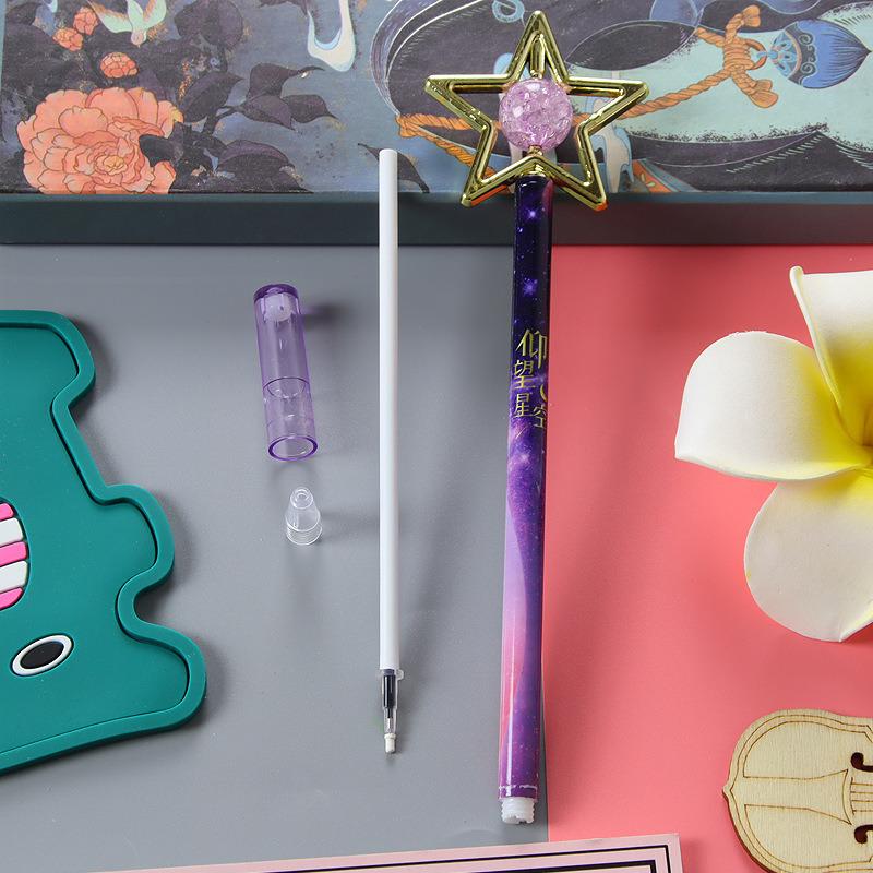 1 Piece Cute Cartoon Crystal Gel Ink Pens Kawaii Stationery Material Office School Supplies Gifts Gel Pen
