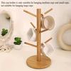 6 Hooks Mug Holder Tree,Wooden Cup Holder Mug Tree Holder Rack Tabletop Holder,Tea Coffee Cup Mug Hoooks Mug Cup Tree