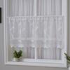 Breathable Sheer White Curtains for Window Stylish Lace Designs Kitchen Dining Decoration