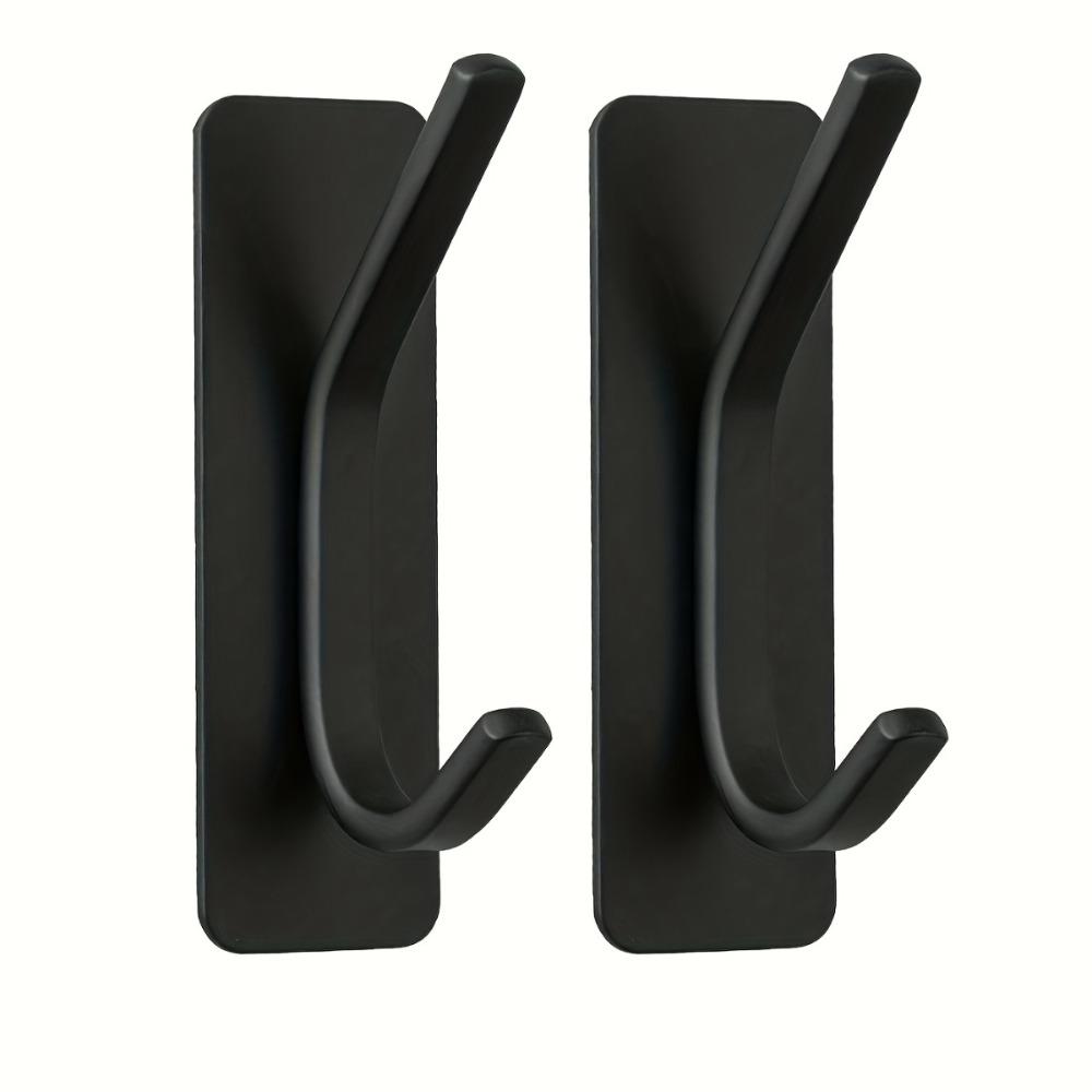 

Set of 2, 4-piece set of no-drill adhesive hooks for hanging clothes, towels, bath towels, bathrobes, hats, and keys