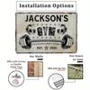 Custom Gym Metal Sign for Home Wall Decor