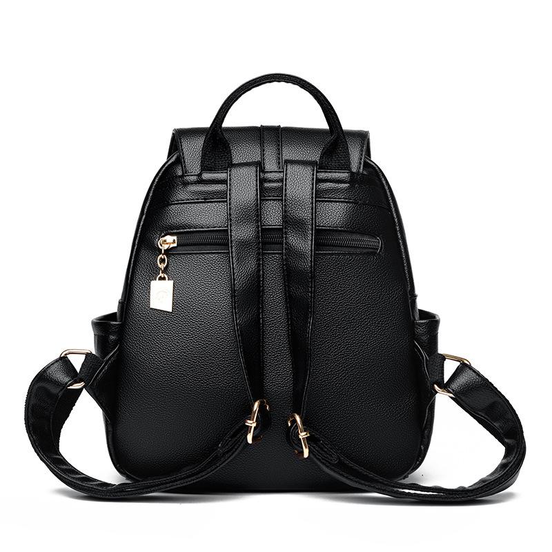 Plecak Modny i Wszechstronny Koreański Codzienny Tornister Teksturowy Prosty i Klimatyczny Modny Plecak dla Kobiet