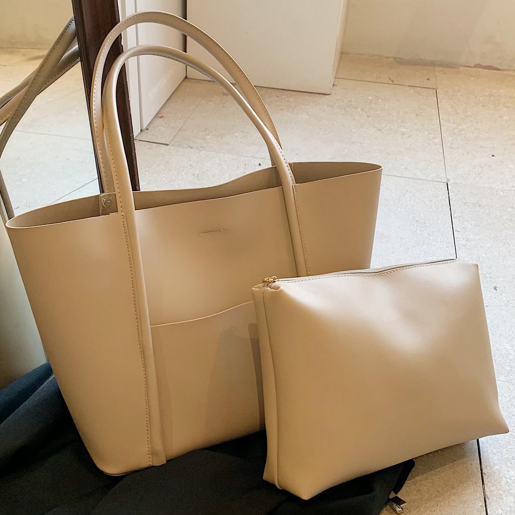 2025 retro commuter big bag new autumn and winter fashion simple tote bag large capacity shoulder bag women's bag