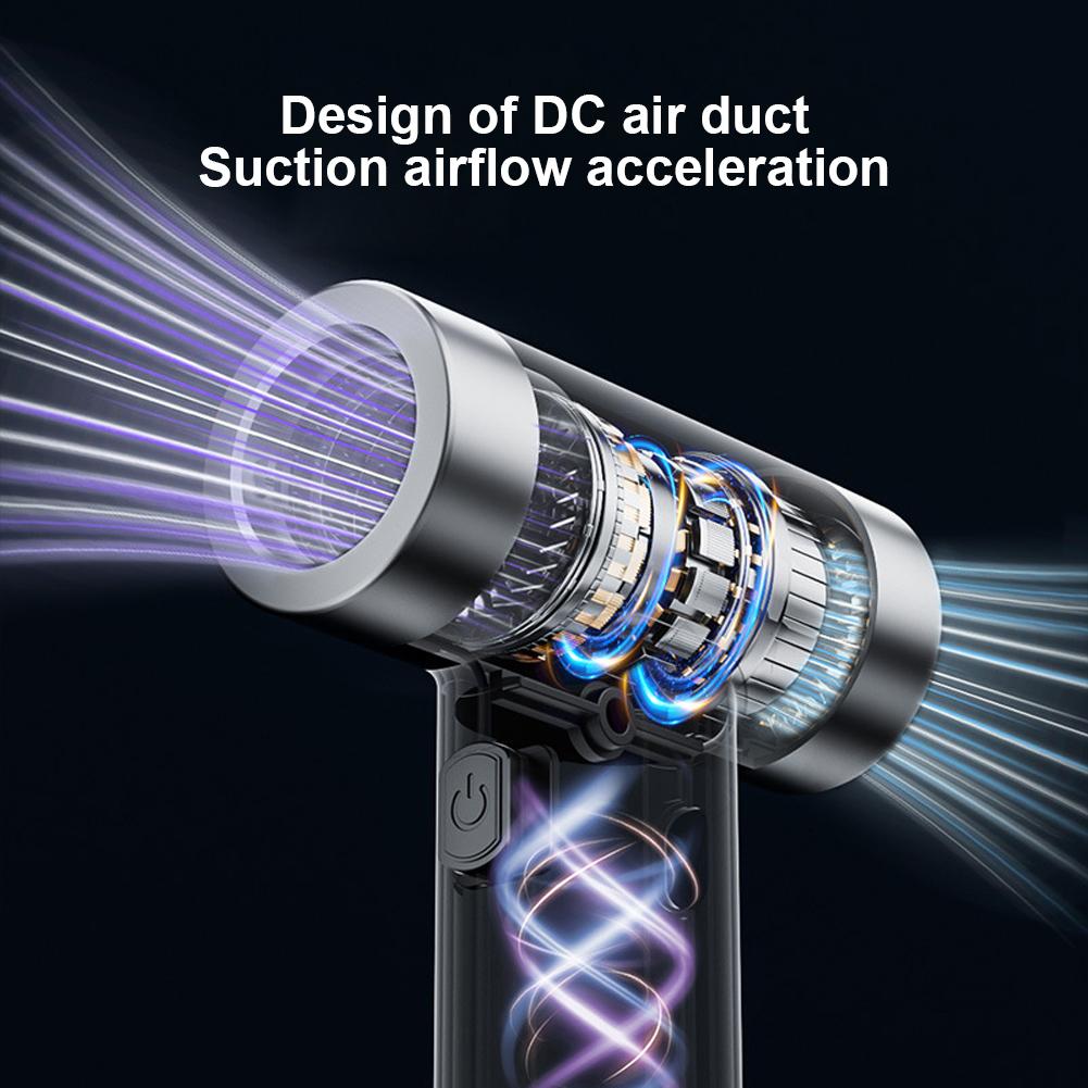 2 In 1 Car Vacuum Cleaner 12000PA Strong Suction Powerful Air Blower Type-C Rechargeable for Car Home Keyboard Cleaning