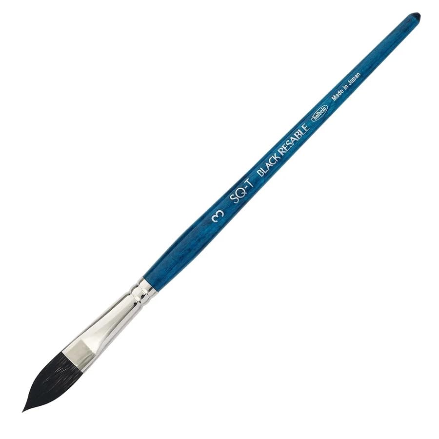 

Holbein Watercolor Paint Brush Black Resable Tan 3 204173 SQ-T Cat s No.