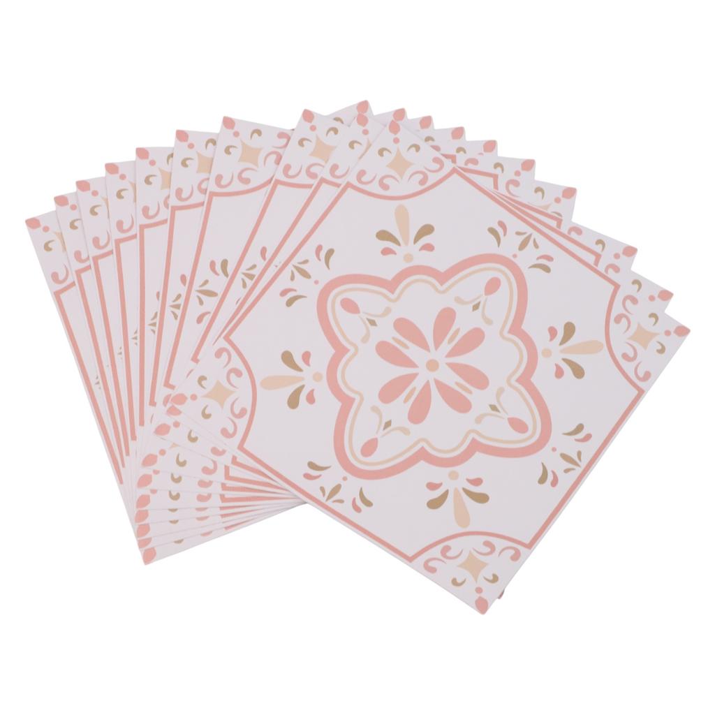 Pink Pattern Stickers Waterproof Tile Stickers DIY Decoration