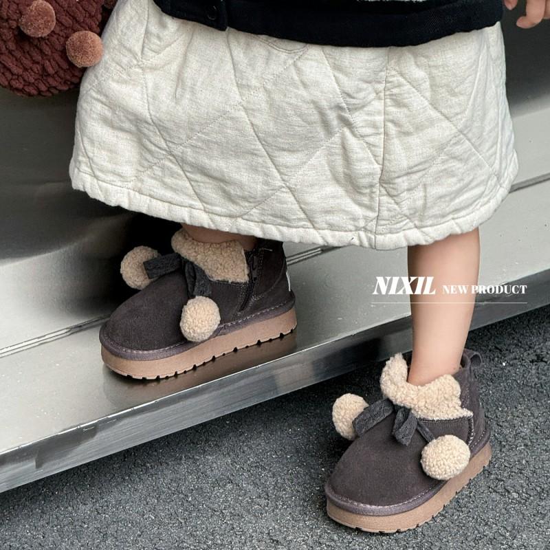 Girls Winter Snow Boots Kids Warm Thick Faux Suede Ankle With Fluffy Pom Non-Slip Sole Ages 1-16