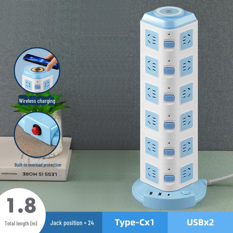 Multifunctional Vertical Wireless USB Fast Charging Board for Home