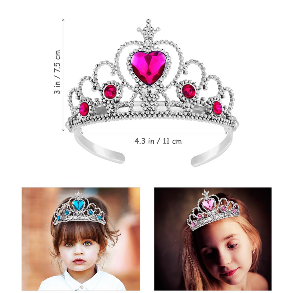 5Pcs Cute Kids Tiara Crown Set Girls Dress Up Party Headband Accessories Queen Princess Headdress Festive Children Headwear