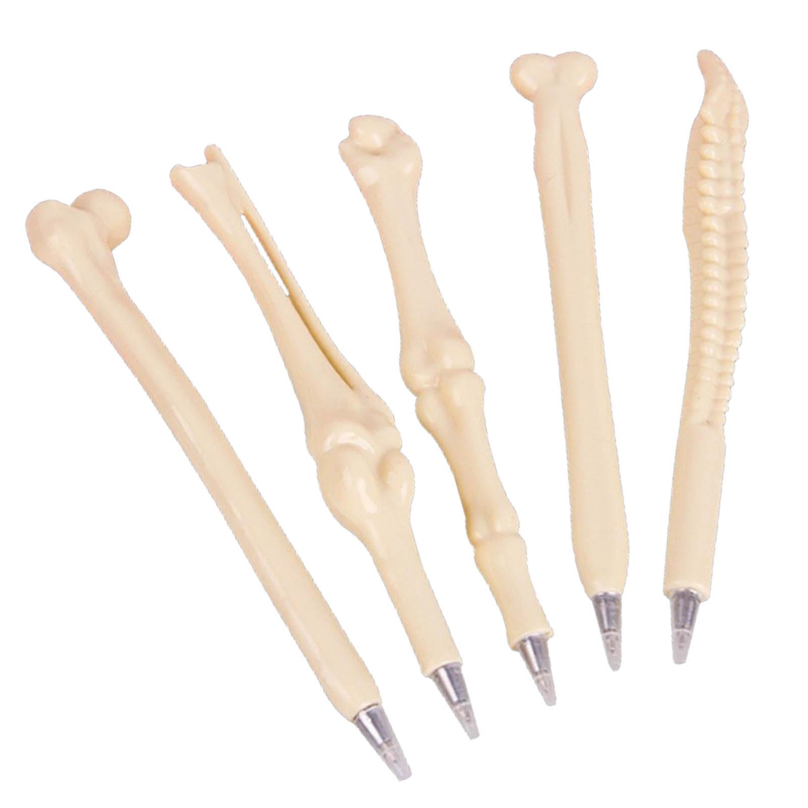 

5 Pcs Ballpoint Pen Exquisite Bone Shape Smoothing Writing Comfortable Grip Ball Point Pens