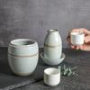 Sake and Hot Sake Set - Ceramic 5-Piece Set: 1 X 150ml Sake Carafe, 2 X 30ml Sake Cups, 1 X 350ml Sake Carafe, 1 X Sake Warmer, 1 X 70ml Lid. The Cara