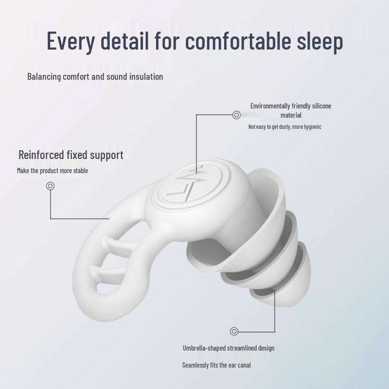 Comfortable Waterproof Silicone Earplugs for Noise Reduction and Swimming