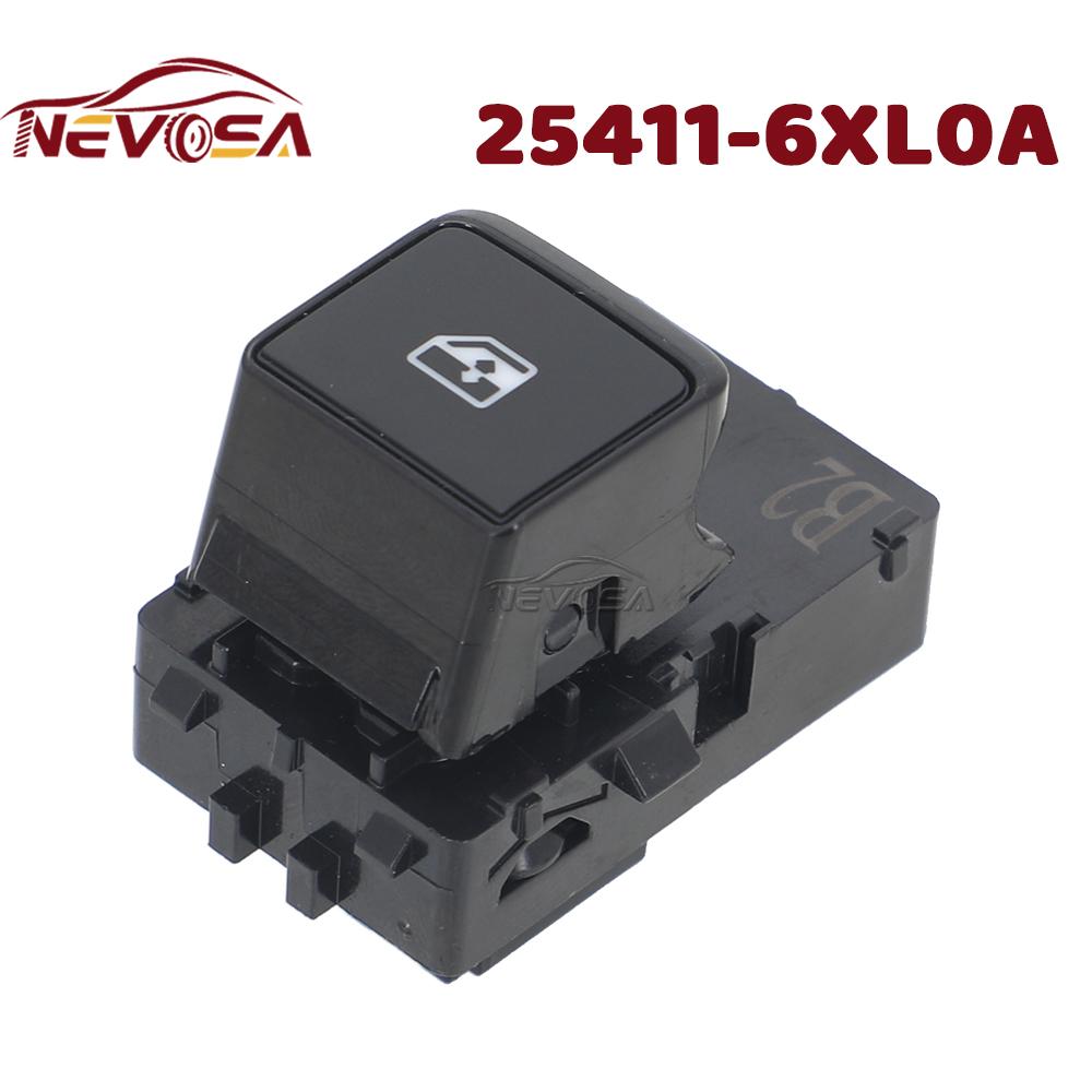 No Platinum For Nissan Qashqai Pathfinder J12 -2024 2025 Assembly Power Window Switch Button Rear Left Right 25411-6XL0A Rear Left Right