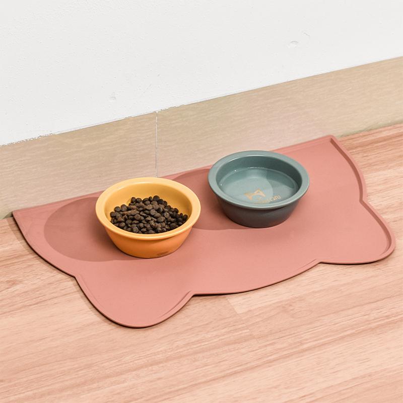 Pet Silicone Food Mat Portable Heat Insulation Waterproof Non-Slip Feeding Mat Slow Feeder Bowl Pad Cushion Cat Dog Pet Supplies