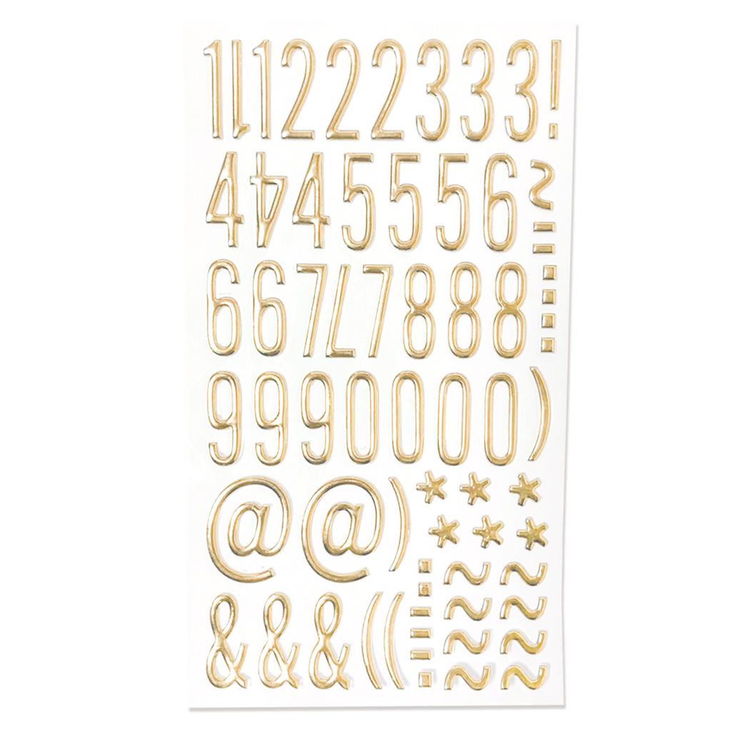 1PC 3D Gold Foil Glitter Alphabet Letter Stickers Scrapbooking Mini Self Adhesive Gold Letters Stickers for DIY Craft Art Gradua