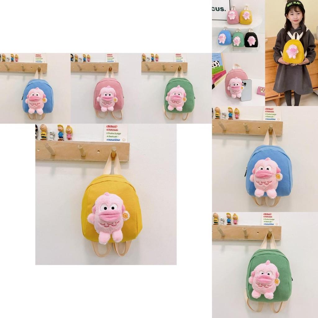 Cute Plush Doll Cartoon Backpack For Toddlers Gender Neutral School Outing Bag