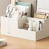 Simple Desktop Stationery Storage Box Desk Organizer Office Table Storage Box Plastic Compartment Notebook Pen Holders Organizer