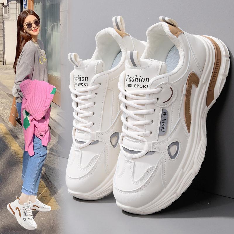 Sneakers autumn new large size one wear-resistant soft-soled dad shoes