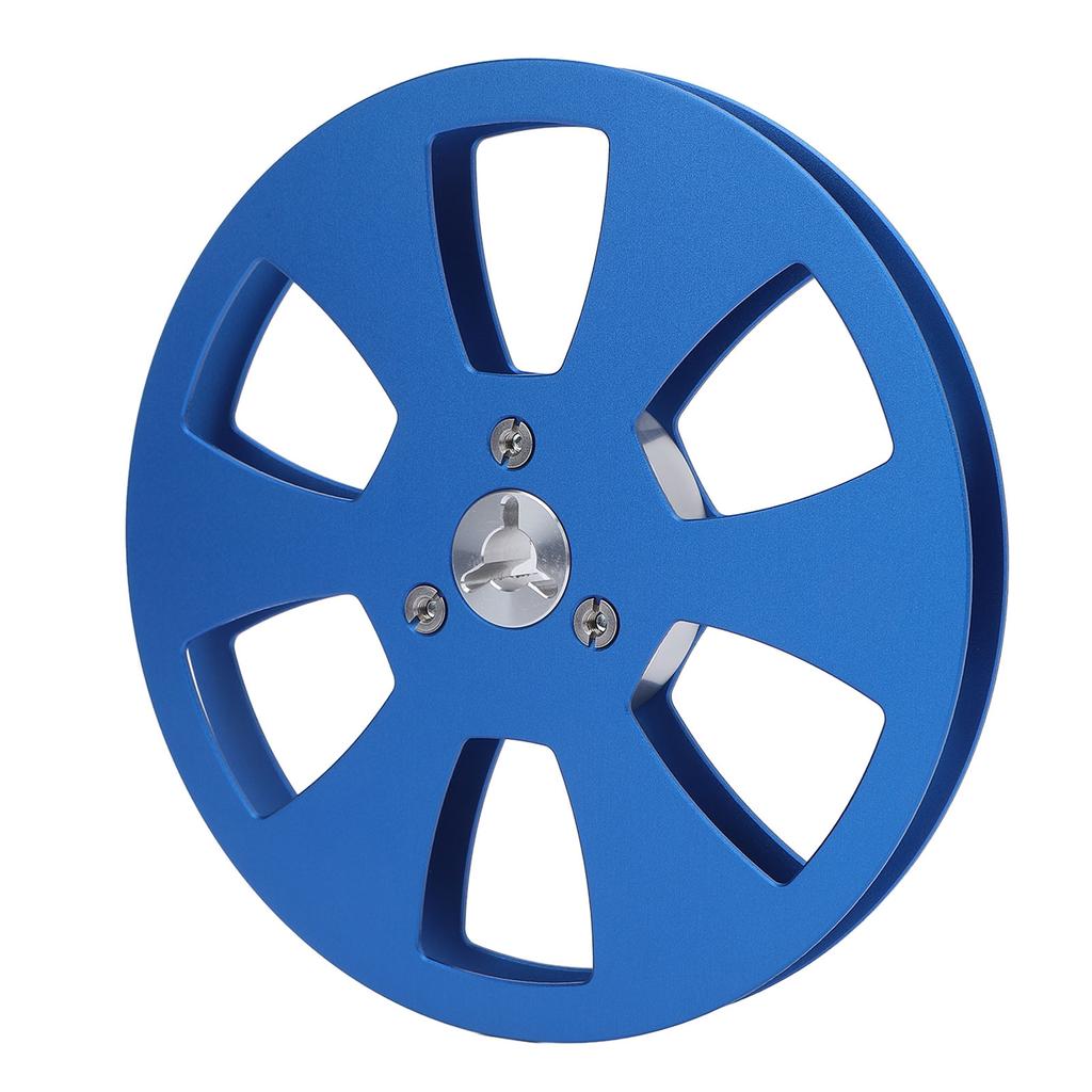 14 5in Empty Tape Reel Sound Recording 6 Hole Aluminum Alloy for ReVox Opening Machine Parts Blue