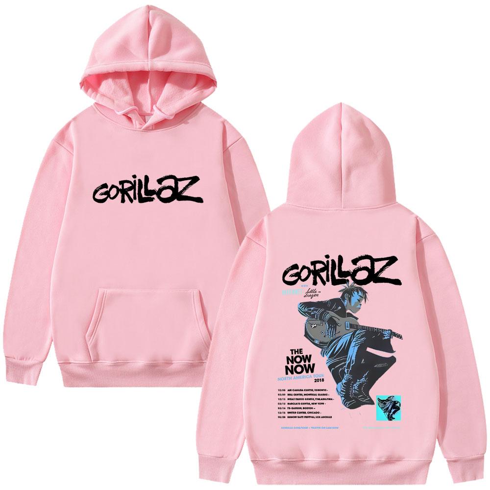 Rock Band Gorillaz The Now Album Graphic Hoodie Men Women Clothing Fashion Oversized Sweatshirt Male Vintage Hoodies