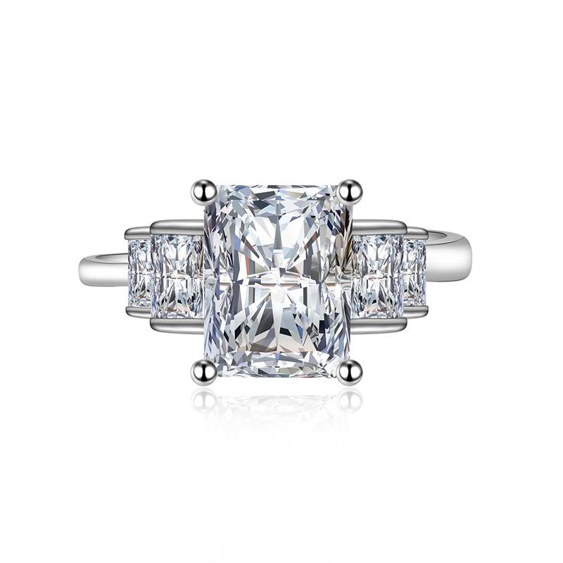 

SACE GEMS Класичне кільце з мідного сплаву з цирконом Жіночі ювелірні вироби Весільний подарунок на вечірку Open білий