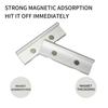 2Pcs Vise Jaw Pad Soft Magnetic Vise Jaw Pad Aluminum Multipurpose Jaw Protectors Metal Clamps Jaw Flat Cover Silver Jaw