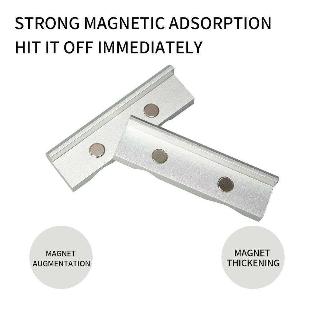 2Pcs Vise Jaw Pad Soft Magnetic Vise Jaw Pad Aluminum Multipurpose Jaw Protectors Metal Clamps Jaw Flat Cover Silver Jaw