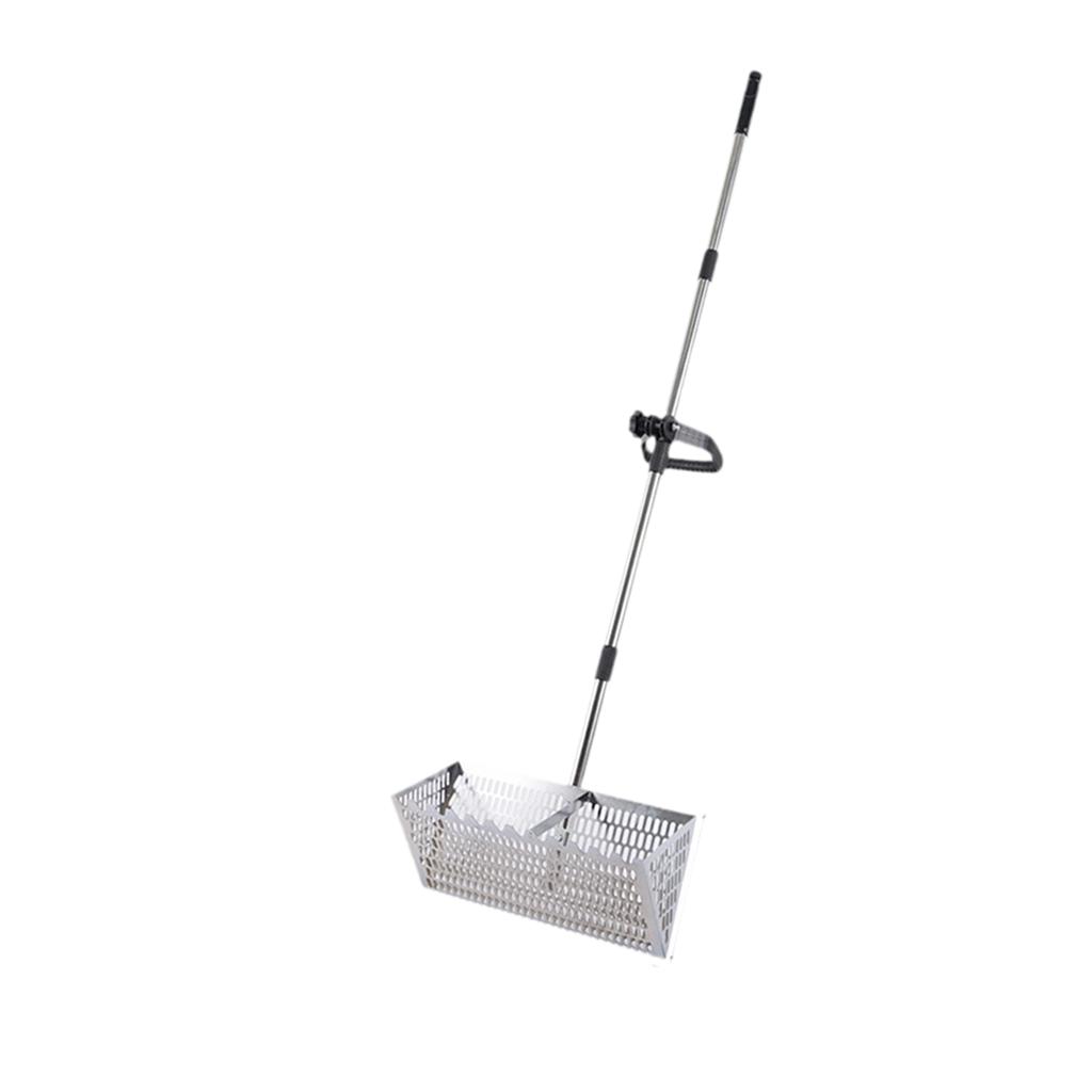Sand Rake Cat Litter Sifter Wide Basket Sifter Scooper Large Stainless Steel Telescopic Handle Wide Basket Sifter Beach Scoop