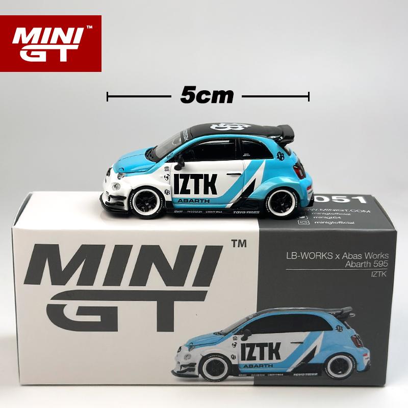 MINIGT 1:64 Abarth 595 LB-WORKS x Abas Works IZTK MGT alloy car model 1051