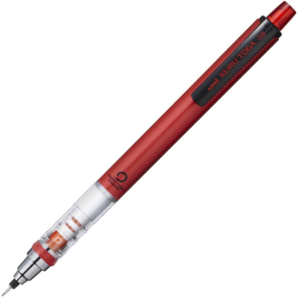 

Механический карандаш Mitsubishi Pencil Kurtoga 0.5 с автоматическим механизмом вращения грифеля, красный M54501P.15