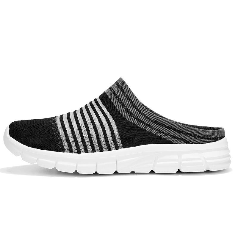 Large Size Couple Shoes Couple Half Slippers Casual Shoes Bag Head, Fly-woven Light Shoes