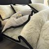 Winter Fleece Bedding Set Milk Velvet Rabbit Trim Double Sided Thick All