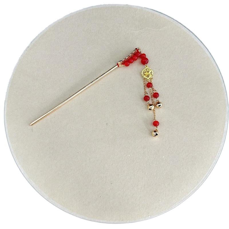 Chinese Knot Ancient Hair Stick Antique Hanfu Hair Fork New Year Hairpin  Cheongsam Accessories