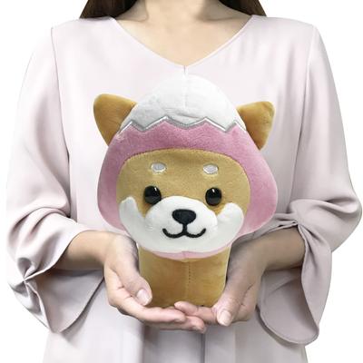 Traveling Mameshiba Mascot Cushion Cute Squishy Fluffy Dog Shiba Inu Mameshiba Healing (Mt. Fuji Version PinkLarge)