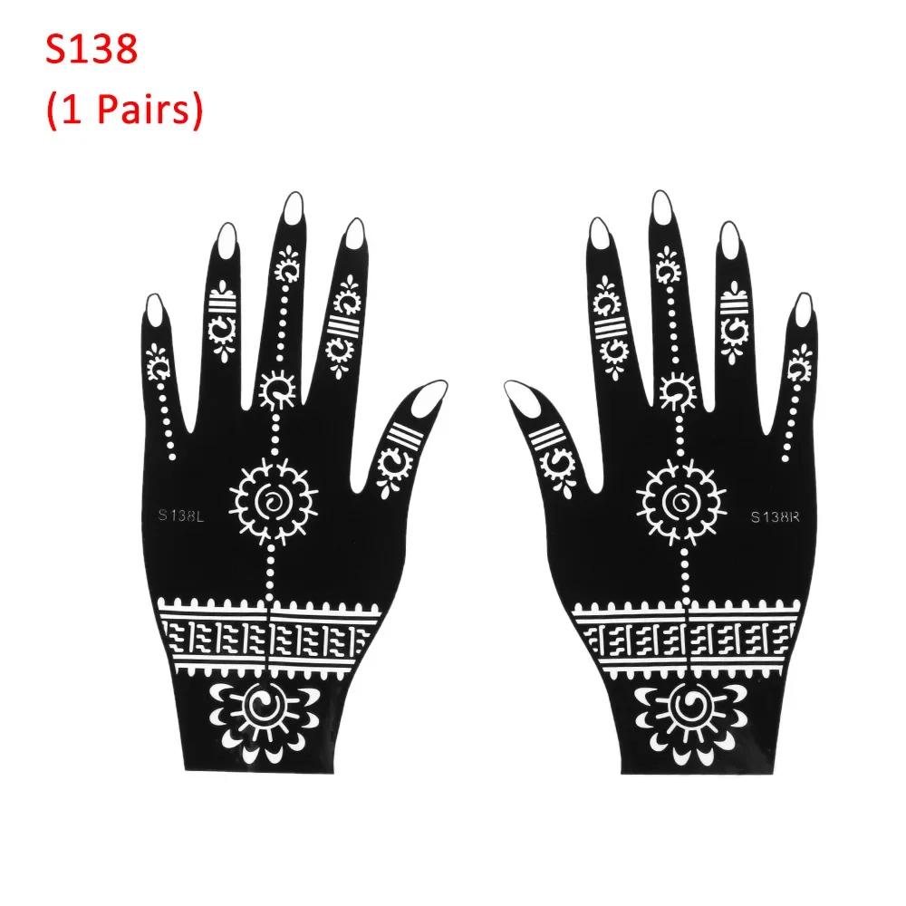 Nuovo Stencil Tatuaggio Henna Moda Tatuaggi Temporanei Mano Kit Pittura Body Art DIY Adesivo Modello Matrimonio Indiano Strumenti Kit Pittura