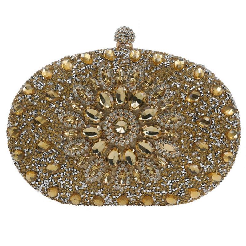 Women Evening Bag Bridal Clutch Party Prom Wedding Handbag Crossbody Shoulder Bags Detachable Chain Purse Silver