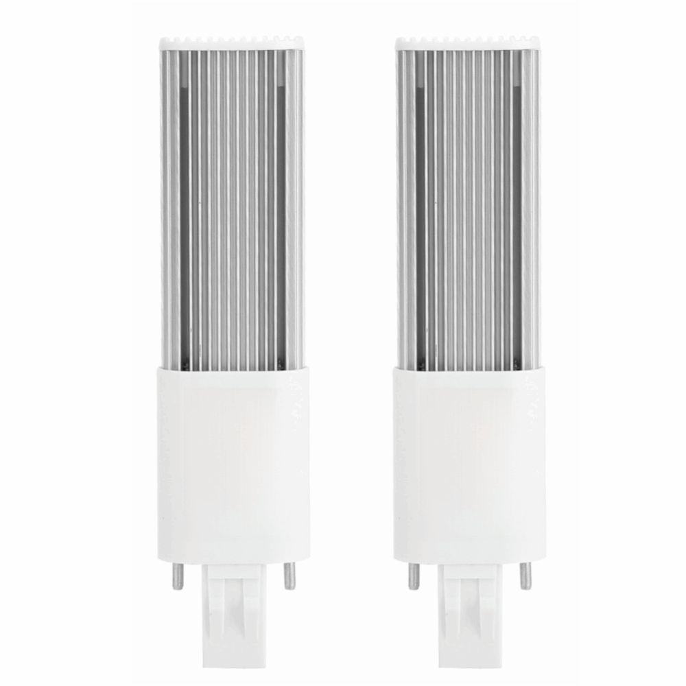 2 Pack Easy Installation G23/GX23 LED Bulb 2-Pin 4W LED Tube Bulb AC 85-265V CRI 80+ PL Retrofit Lamp Horizontal Installation