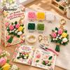 DIY Bouquet Keychain Set Handmade Flower Craft Set, Beaded Making Handicraft Material Pack Kit, Complete Kit for Bag Charm Decorative Pendant