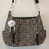 Fashion Leopard Print Large Capacity Tote Bag Casual Women's Shoulder Bag Simple Vintage Crossbody Bag Fashionable Leopard Pattern Zipper Shopping Bag