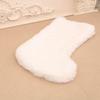 Pure White Plush Christmas Stocking Christmas Gift Bag Christmas Decoration Pendant Stocking Gift